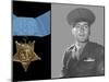 Digitally Restored Vector Portrait of Sergeant John Basilone And the Medal of Honor-Stocktrek Images-Mounted Photographic Print