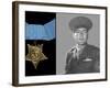 Digitally Restored Vector Portrait of Sergeant John Basilone And the Medal of Honor-Stocktrek Images-Framed Photographic Print