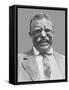 Digitally Restored Vector Portrait of Theodore Roosevelt Smiling-Stocktrek Images-Framed Stretched Canvas