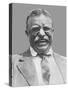 Digitally Restored Vector Portrait of Theodore Roosevelt Smiling-Stocktrek Images-Stretched Canvas