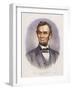 Digitally Restored Vintage Abraham Lincoln Print-Stocktrek Images-Framed Art Print