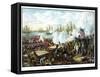 Digitally Restored War of 1812 Print at the Battle of New Orleans-Stocktrek Images-Framed Stretched Canvas