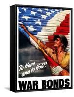 Digitally Restored War Propaganda Poster-Stocktrek Images-Framed Stretched Canvas