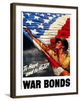 Digitally Restored War Propaganda Poster-Stocktrek Images-Framed Photographic Print