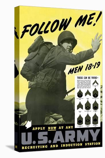 Digitally Restored War Propaganda Poster-Stocktrek Images-Stretched Canvas