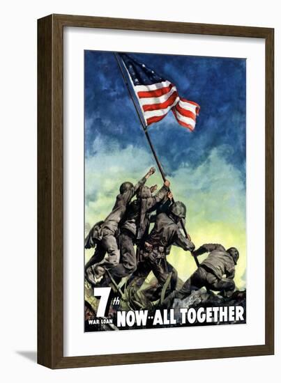 Digitally Restored War Propaganda Poster-Stocktrek Images-Framed Photographic Print