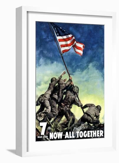 Digitally Restored War Propaganda Poster-Stocktrek Images-Framed Photographic Print