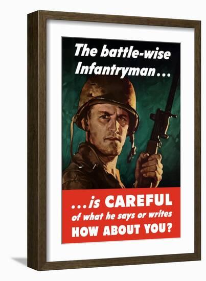 Digitally Restored War Propaganda Poster-Stocktrek Images-Framed Art Print