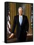 Digitally Restored White House Painting of President Bill Clinton-null-Framed Stretched Canvas