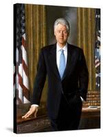 Digitally Restored White House Painting of President Bill Clinton-null-Stretched Canvas