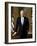 Digitally Restored White House Painting of President Bill Clinton-null-Framed Art Print