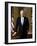 Digitally Restored White House Painting of President Bill Clinton-null-Framed Art Print