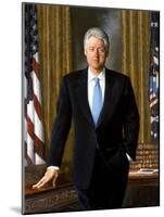 Digitally Restored White House Painting of President Bill Clinton-null-Mounted Art Print