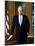 Digitally Restored White House Painting of President Bill Clinton-null-Mounted Art Print