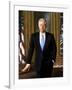 Digitally Restored White House Painting of President Bill Clinton-null-Framed Art Print