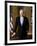 Digitally Restored White House Painting of President Bill Clinton-null-Framed Art Print