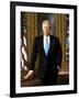 Digitally Restored White House Painting of President Bill Clinton-null-Framed Art Print