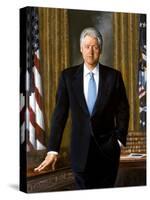 Digitally Restored White House Painting of President Bill Clinton-null-Stretched Canvas