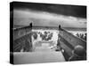 Digitally Restored World War II Photo of American Troops Approaching Omaha Beach-null-Stretched Canvas