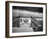 Digitally Restored World War II Photo of American Troops Approaching Omaha Beach-null-Framed Premium Photographic Print