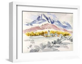 Dignified Plateau Scenery in Severe Winter Time-Kenji Fujimura-Framed Art Print