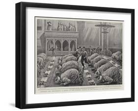 Dignity and Impudence, a Scene at the Evening Prayer in the Mosque of San Sofia, Constantinople-Henri Lanos-Framed Giclee Print