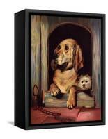 Dignity and Impudence-Edwin Henry Landseer-Framed Stretched Canvas