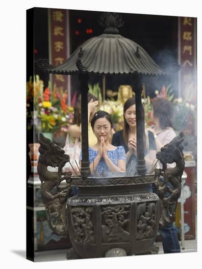 Dihua Street, Xiahai City God Temple, Taipei City, Taiwan-Christian Kober-Stretched Canvas