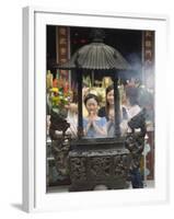 Dihua Street, Xiahai City God Temple, Taipei City, Taiwan-Christian Kober-Framed Photographic Print