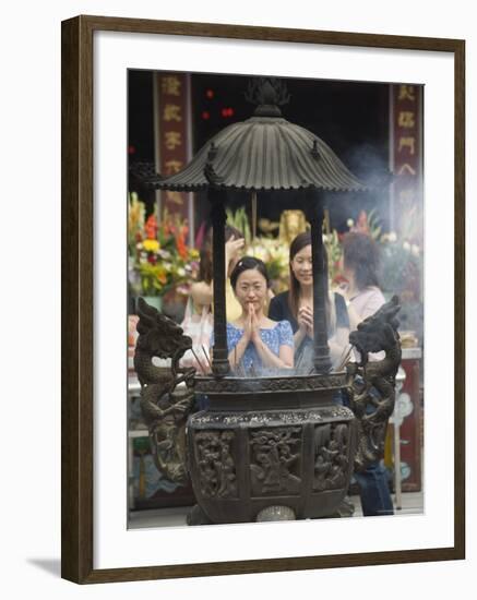 Dihua Street, Xiahai City God Temple, Taipei City, Taiwan-Christian Kober-Framed Photographic Print