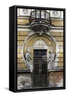 Dilapidated Art Nouveau Building, Riga Latvia-KerinF-Framed Stretched Canvas