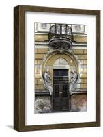 Dilapidated Art Nouveau Building, Riga Latvia-KerinF-Framed Photographic Print