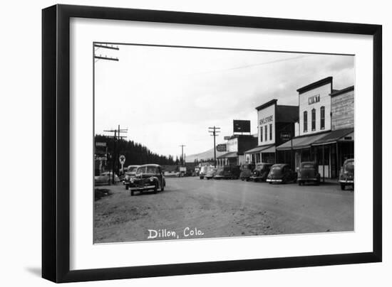 Dillon, Colorado - Street Scene-Lantern Press-Framed Art Print