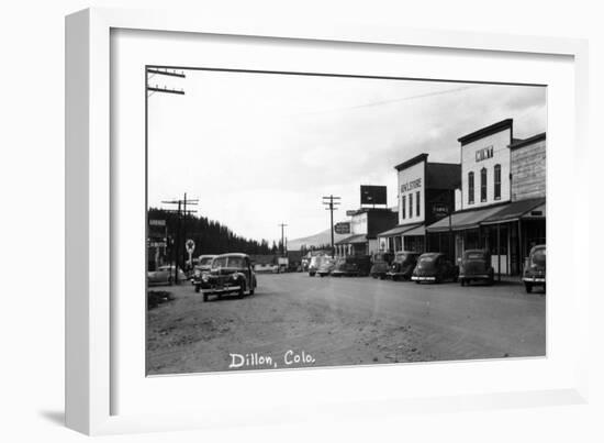 Dillon, Colorado - Street Scene-Lantern Press-Framed Art Print