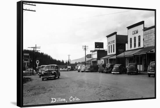 Dillon, Colorado - Street Scene-Lantern Press-Framed Stretched Canvas