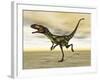 Dilong Dinosaur in the Desert-Stocktrek Images-Framed Art Print