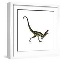 Dilong Dinosaur Roaring-Stocktrek Images-Framed Art Print