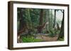 Dilong Paradoxus Strolling around the Woods in Search of Food-null-Framed Art Print