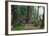 Dilong Paradoxus Strolling around the Woods in Search of Food-null-Framed Art Print