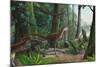 Dilong Paradoxus Strolling around the Woods in Search of Food-null-Mounted Art Print