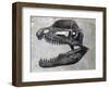 Dilophosaurus Dinosaur Skull-Stocktrek Images-Framed Art Print