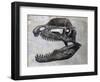 Dilophosaurus Dinosaur Skull-Stocktrek Images-Framed Art Print