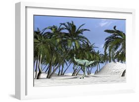 Dilophosaurus Hunting for its Next Meal-null-Framed Art Print