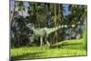 Dilophosaurus Hunting in a Prehistoric Environment-null-Mounted Art Print