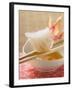 Dim Sum on Chopsticks over Dip (Asia)-null-Framed Photographic Print