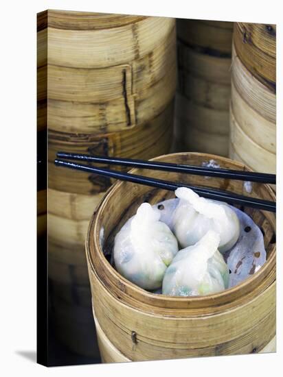 Dim Sum Preparation in a Restaurant Kitchen in Hong Kong, China, Asia-Gavin Hellier-Stretched Canvas