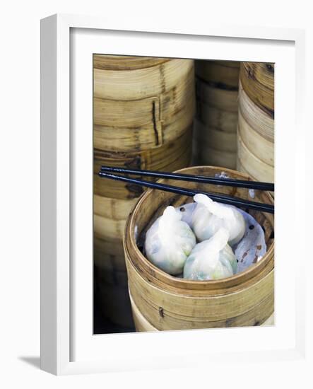 Dim Sum Preparation in a Restaurant Kitchen in Hong Kong, China, Asia-Gavin Hellier-Framed Photographic Print