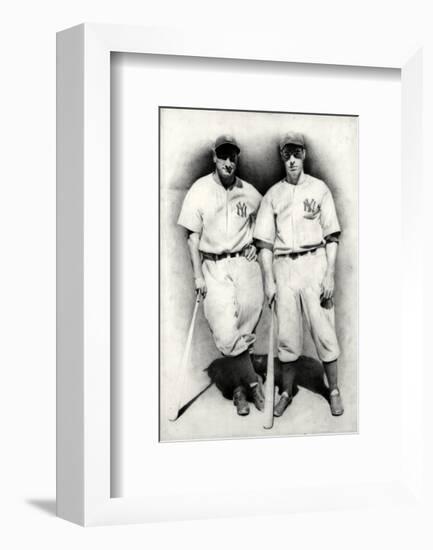 Dimaggio and Gehrig-Allen Friedlander-Framed Premium Giclee Print