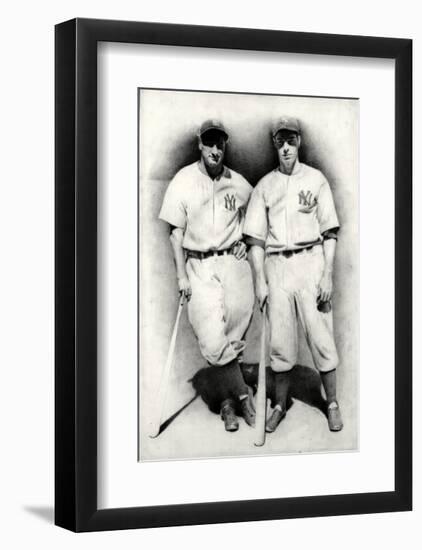 Dimaggio and Gehrig-Allen Friedlander-Framed Premium Giclee Print