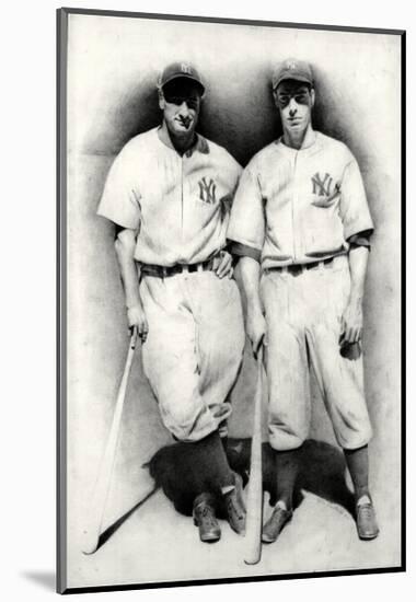 Dimaggio and Gehrig-Allen Friedlander-Mounted Premium Giclee Print